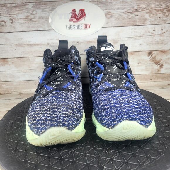 Nike LeBron 17 Youth 1Y Mid  Constellations Blue Green Athletic Kids Shoes - Picture 3 of 10